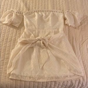 Princess Polly sparkly champagne mini dress